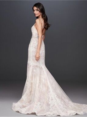 Galina Lace Mermaid Bridal Gown with Moonstone Detail